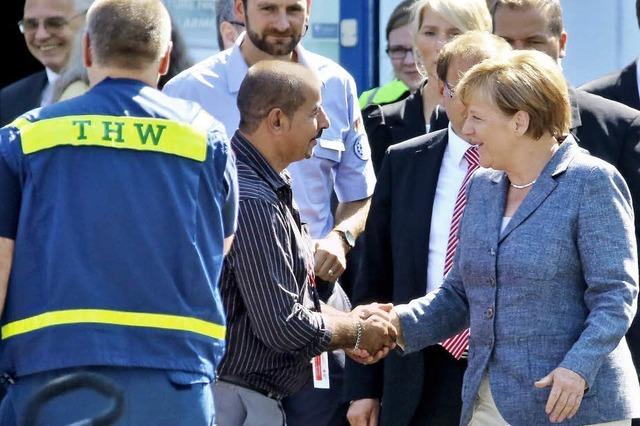 Rechte stren Merkel-Besuch