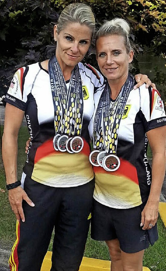 Medaillenbehngt bei der WM: Alexandra...tzki und Manja Heyn vom RC  Grenzach.   | Foto: zvg