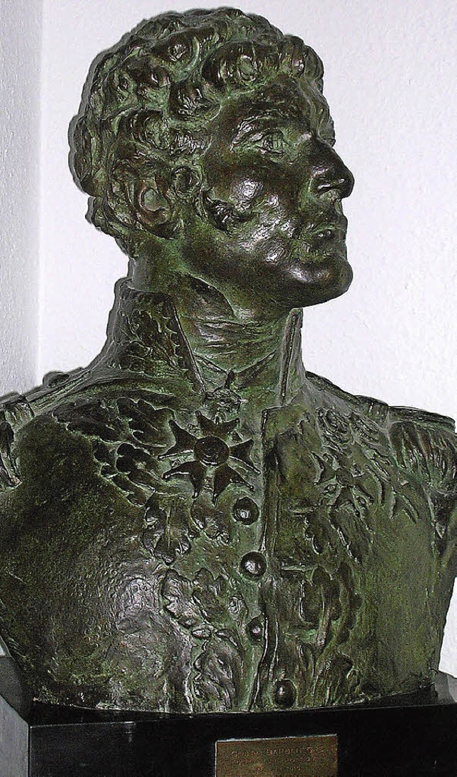 Die Bste von General Joseph Barbangre im Museum von Hningen   | Foto: Bartl