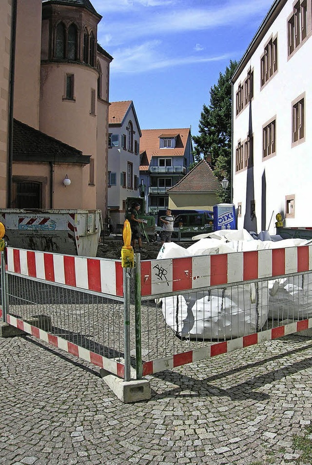 Die Sanierung der Kellerdecke und die ...ngelische Stadtkirche laufen bereits.   | Foto: Sylvia-Karina Jahn