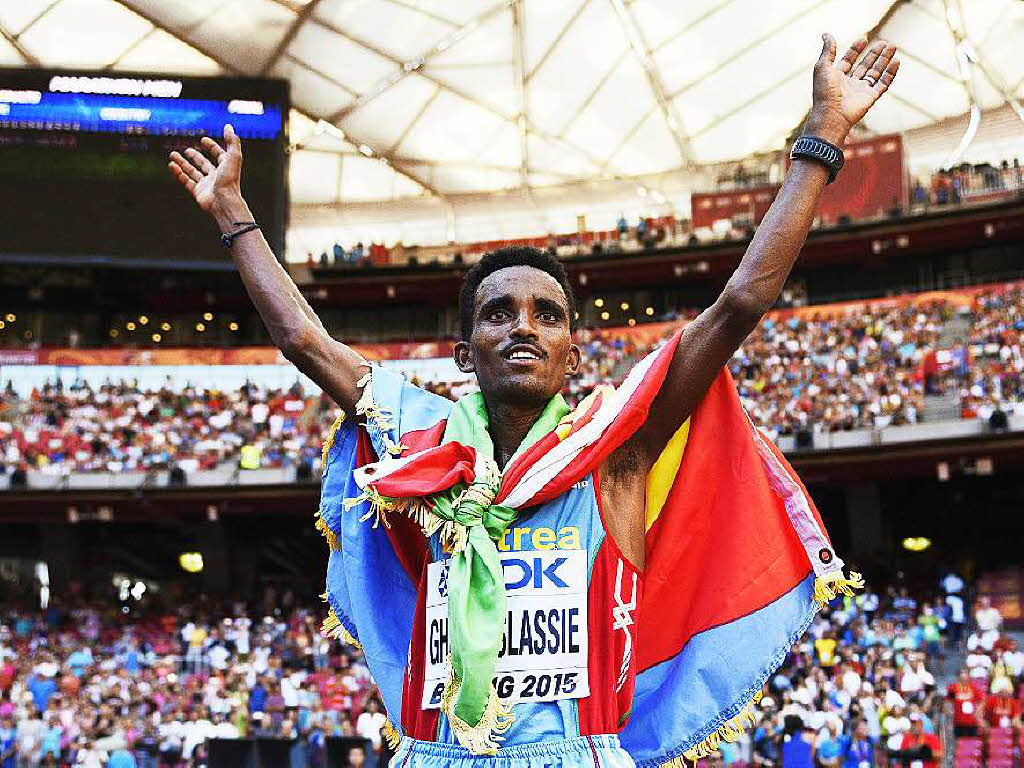 2:12:27 Stunden. So lange brauchte der 19-jhrige  Marathonlufer Ghirmay Ghebresalassie aus Eritrea fr die 42-Kilometer-Strecke. Damit holt er die erste Goldmedaille fr das   Land im Nordosten Afrikas.