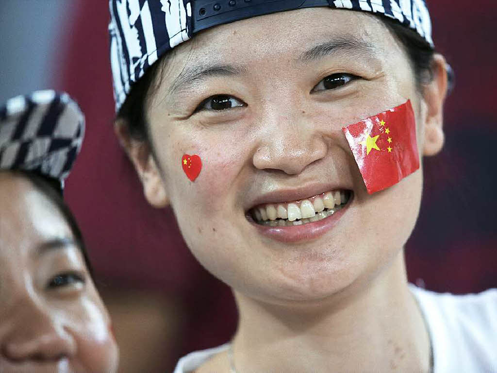 Fr wen das Herz dieses Fans schlgt, ist klar: China.