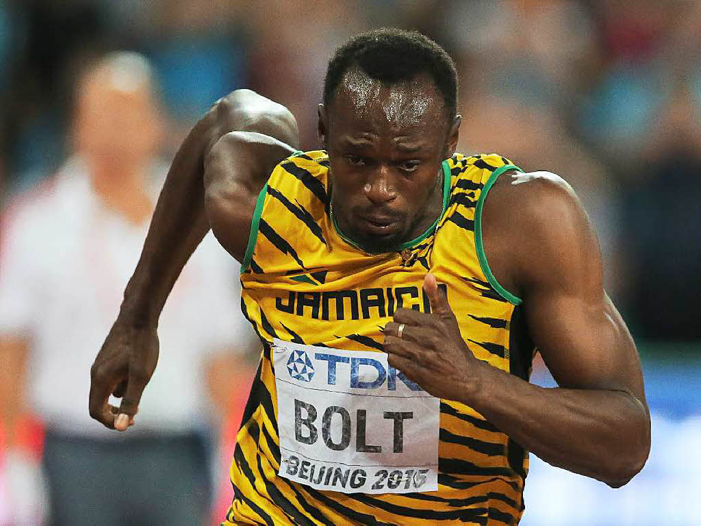 Der Jamaikaner Usain Bolt im Halbfinale ber 200 Meter.