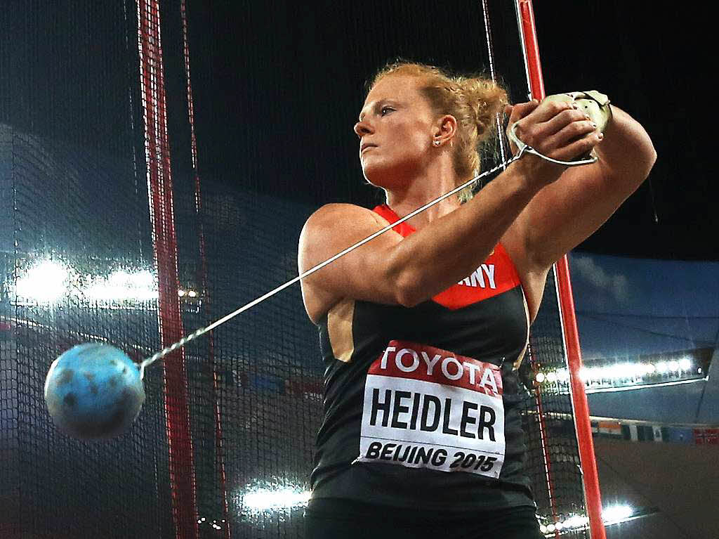 Betty Heidler, Weltmeisterin von 2007, war enttuscht von ihrem siebten Platz.
