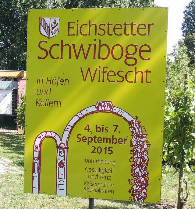 Das Schwiboge-Wifescht in Eichstetten ist wieder.   | Foto: Rinklin