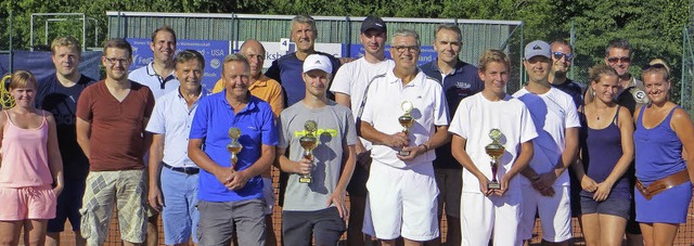 Sieger und Platzierte beim Turnier des TC Ettenheim.   | Foto:  Ralph Furtwngler