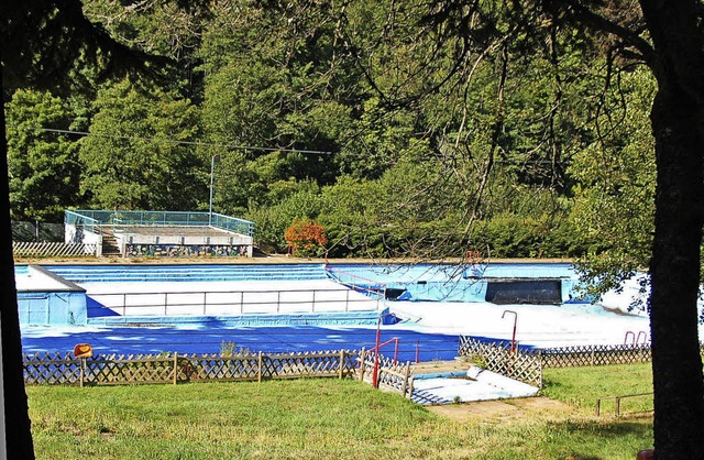 Das undichte Schwimmbecken wird wohl auch noch nchstes Jahr leer bleiben.   | Foto: ulrike jger