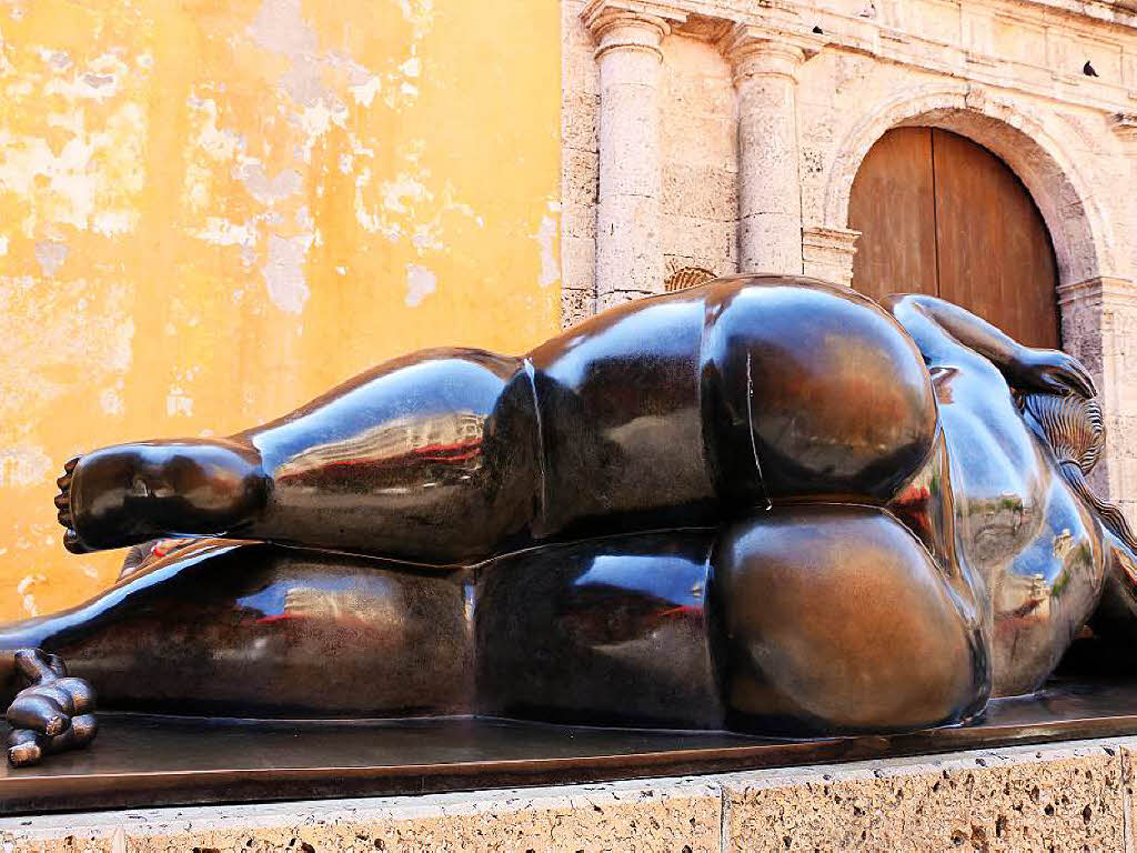 Thomas Hartung: „La Gorda Gertrudis“ von Fernando Botero, zu sehen auf dem Plaza Santo Domingo in Cartagena de Indias, Kolumbien (fotografiert vor zwei Wochen).