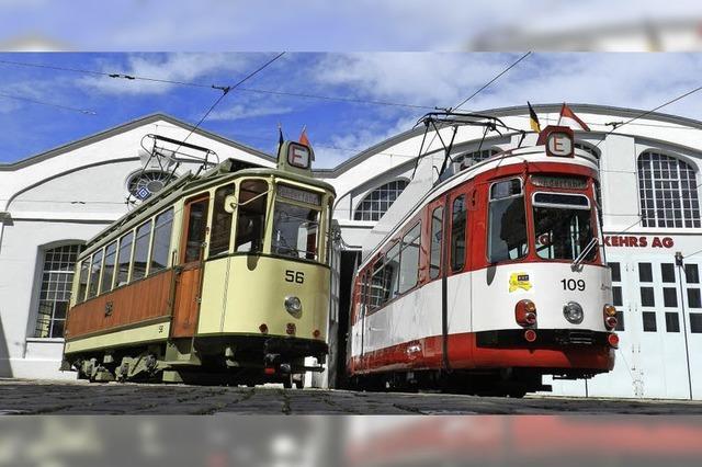Historische Freiburger Straenbahnen am Samstag zum letzten Mal in diesem Jahr unterwegs