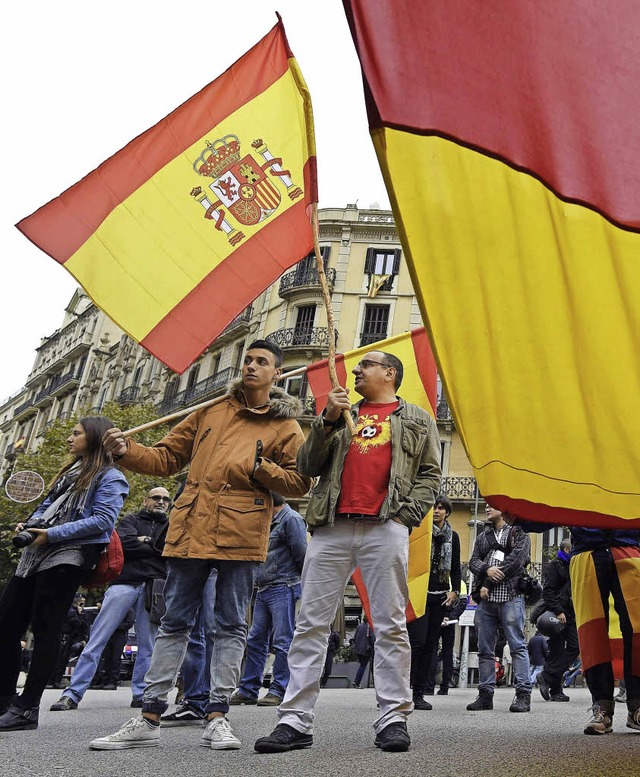 Protest gegen die   Abspaltung der Katalanen   | Foto: AFP
