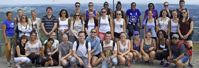 Auf dem Feldberg: Gste aus der Karibik und Lrracher DHBW-Studierende   | Foto: zvg