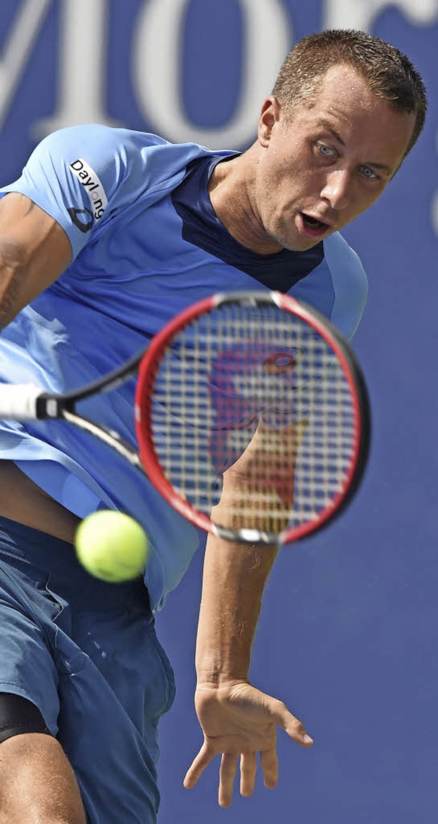 Philipp Kohlschreiber will auch gegen Roger Federer alles geben.   | Foto: DPA