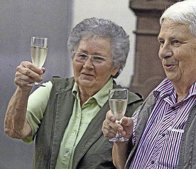 Ruth Wendt-Kiechle mit ihrem Mann Peter zu ihrem 80. Geburtstag.   | Foto: Gabriele Zahn