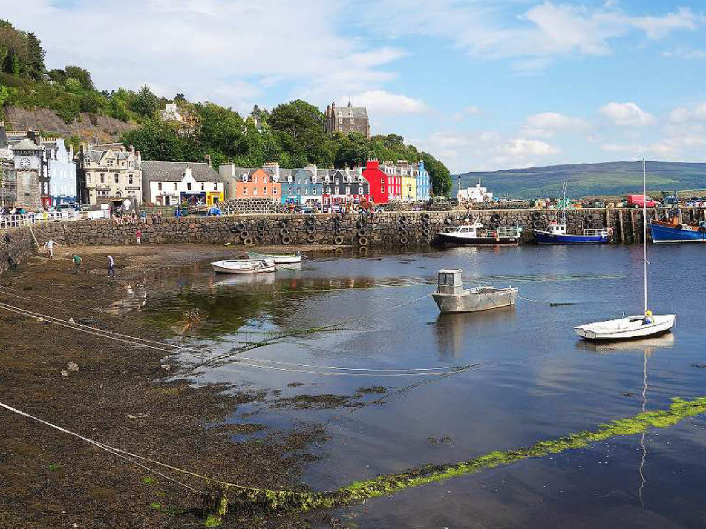 Bunte Huser, ein kleiner Hafen und blauer Himmel. Dietmar Becker war in Schottland unterwegs, genauer gesagt in Tobermory auf der Isle of Mull. „Ein wunderbares Fleckchen Erde“, schreibt er.