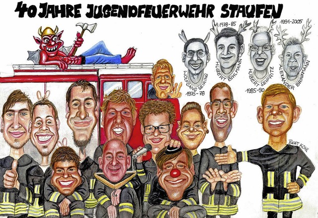 Frh bt sich &#8211; auch bei der Staufener Feuerwehr.  | Foto: Karikatur: Bert Kohl