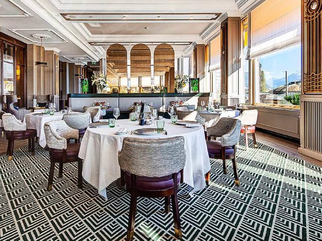Ebenfalls von Ganter Interior eingerichtet: Restaurant in Montreux   | Foto: Ganter
