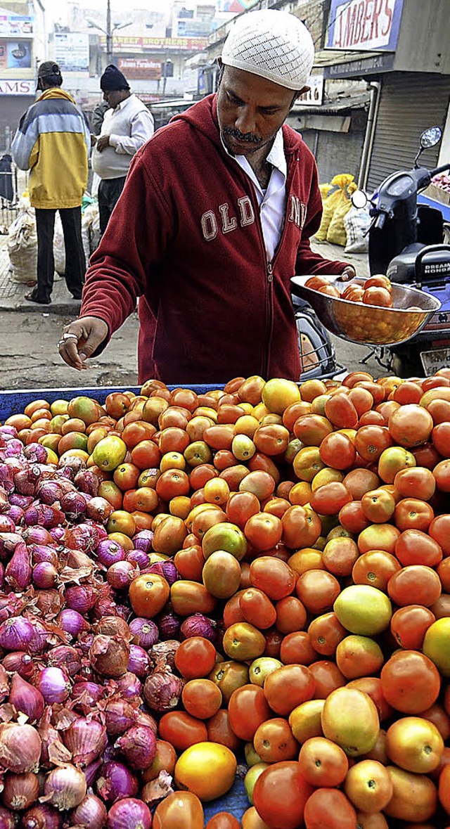 Satte Auswahl, niedriger Preis &#8211; auf dem Markt im  sdindischen Bangalore   | Foto: dpa