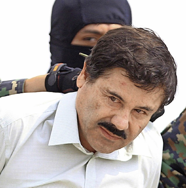 El Chapo bei seiner Festnahme im Februar  2014  | Foto: dpa