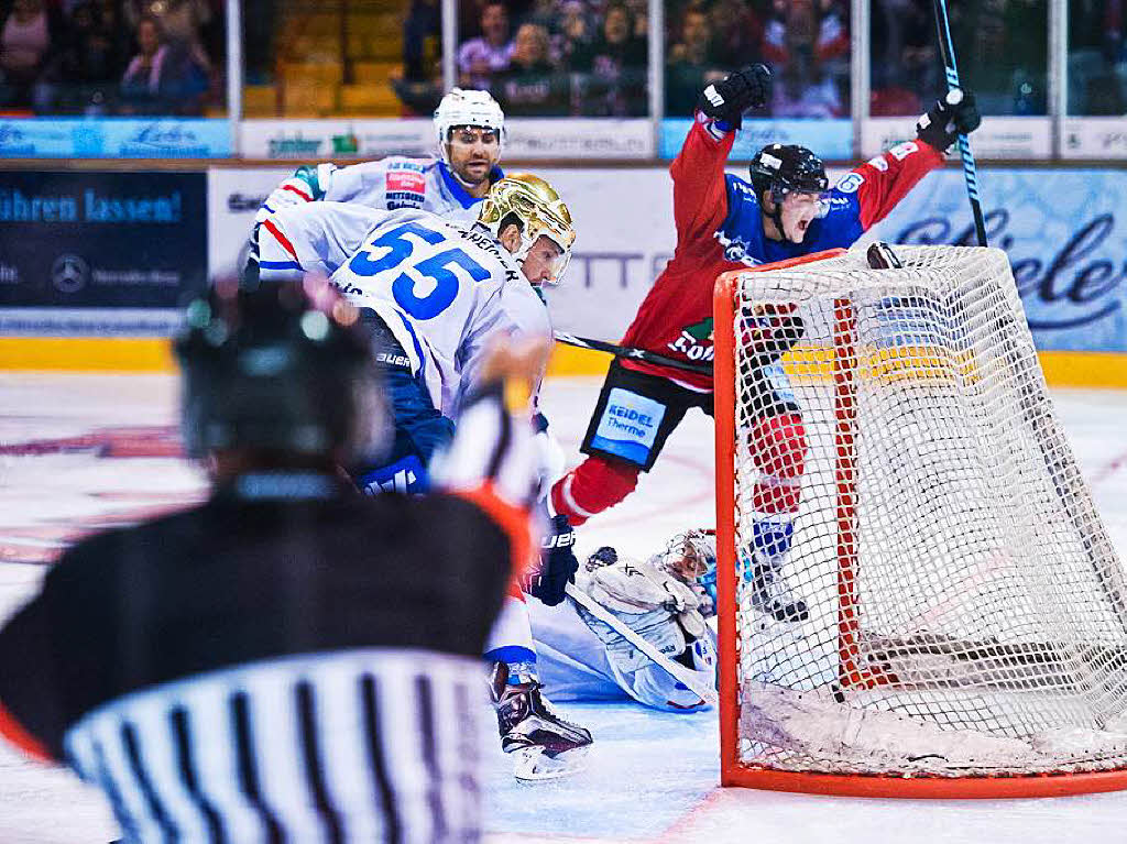 Debt in der zweiten Liga: Der EHC Freiburg musste gegen die Heilbronner Falken an.