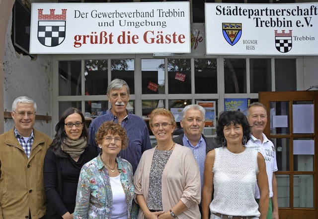 Partnerschaftsstammtisch in Weil mit (...Jrgen Helf (Gewerbeverband Trebbin)    | Foto: Lauber