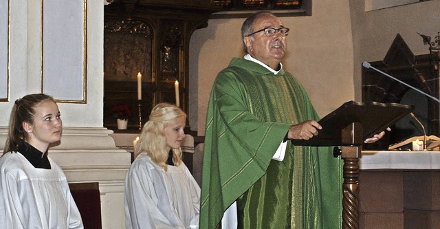 Die Solidaritt mit den Armen stellte ...bschiedsgottesdienstes  in Kenzingen.   | Foto: Michael Haberer