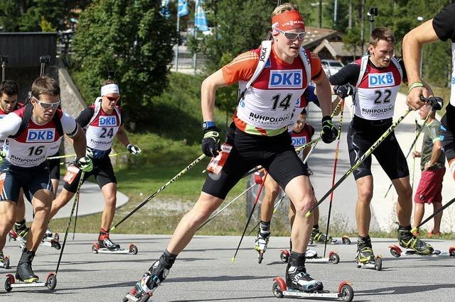 Biathlet Benedikt Doll luft bei der DM gut und trifft schlecht