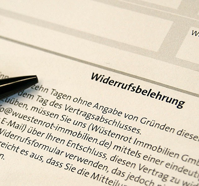 Streitpunkt beim neuen Kreditrecht &#8211; die Widerrufsbelehrung  | Foto: dpa