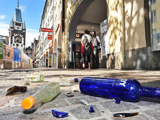 Die Verschmutzung der Innenstadt &#821...bruster vom Brgerforum Sedanquartier.  | Foto: Thomas Kunz