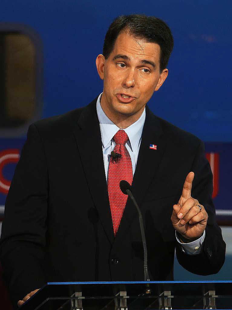 Gouverneur von Wisconsin und Prsidentschaftskandidat  Scott Walker.