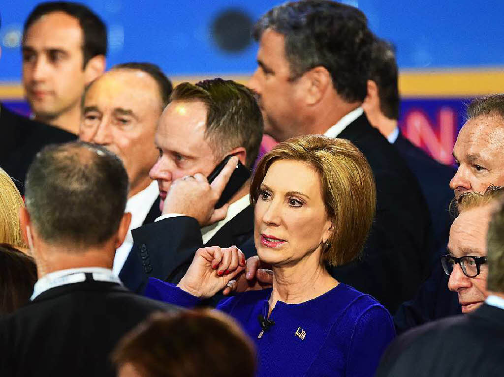 Carly Fiorina, Ex-Chefin des Computerkonzerns Hewlett-Packard, ist die einzige Frau im Bewerberfeld. Sie griff Trump fr seine frauenfeindliche Aussagen an.