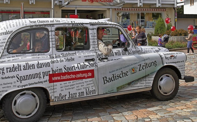 Alle Aussteller sind mit dem Shuttlese...t dem London-Taxi chauffieren lassen.   | Foto: Wilfried Dieckmann