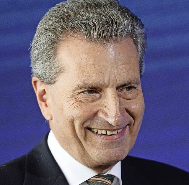 Zu Gast in Offenburg: EU-Kommissar Gnther Oettinger   | Foto: dpa