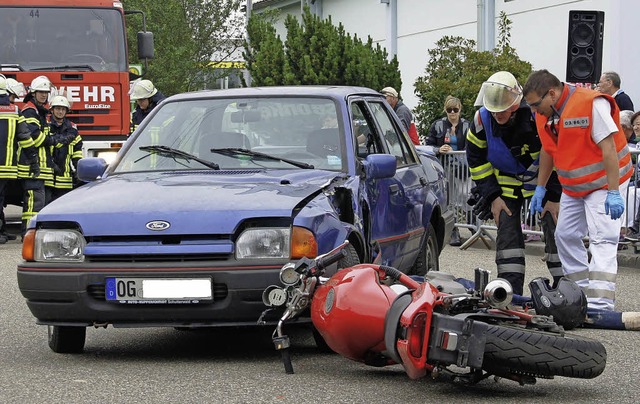 Nur da, wo die Polizei stark kontrolli...Zahl der Motorradunflle klar zurck.   | Foto: archivfoto: polizei