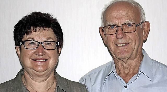 Erwin und Hildegard Baumgartner feiert...goldene Hochzeit im Kreis der Familie.  | Foto: Herbert Trogus