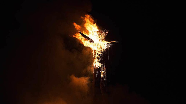 Burning Man &#8211; der brennende Mann ist der Namensgeber des Festivals.  | Foto: Morgan Drmaj