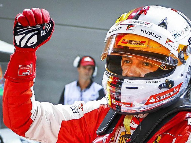 Sebastian Vettel zeigt der Konkurrenz ein ganzes Wochenende lang das Hinterrad.  | Foto: dpa