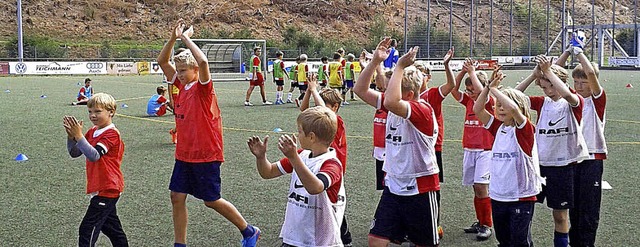 Einmarsch zum Mini-Championsleague-Spi...20; beim Fchsle-Camp des  SV Todtnau.  | Foto: ZVG