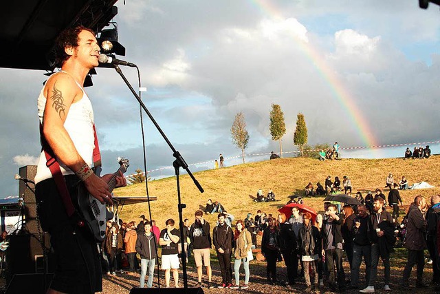 Matthias &#8222;Matze&#8220; Wachter v...evermind beim Auftritt am Tafelberg.    | Foto: Felix Lieschke