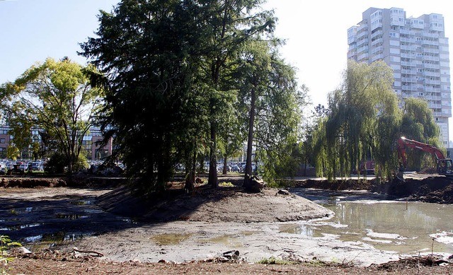 Der See im Kleinfeld-Sd wird seit geraumer Zeit ausgebaggert.   | Foto: heidi fssel