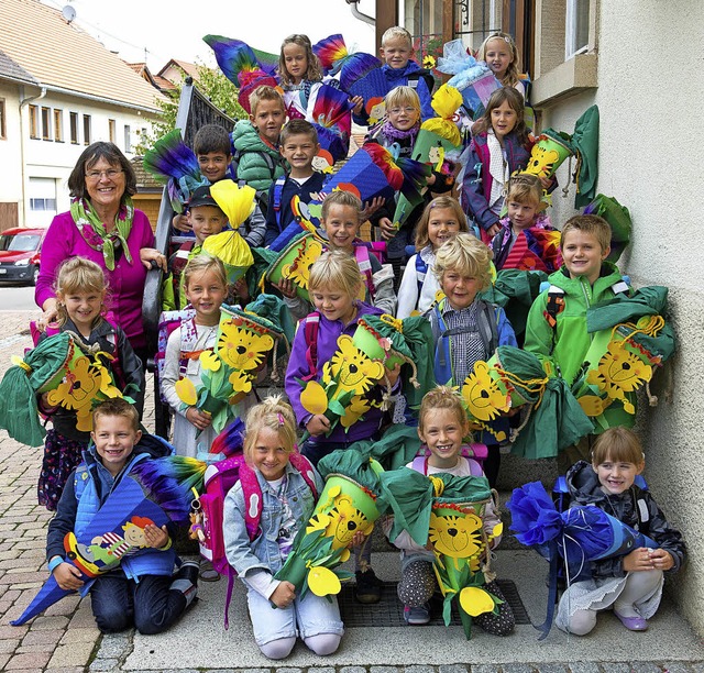 21  Schlerinnen und Schler  der Klas...chendel in Wellendingen unterrichtet.   | Foto: Wolfgang Scheu