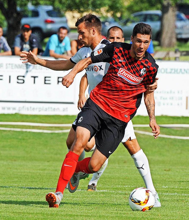Tim Kleindienst im Spiel gegen den SV Sandhausen  | Foto: Michael Heuberger