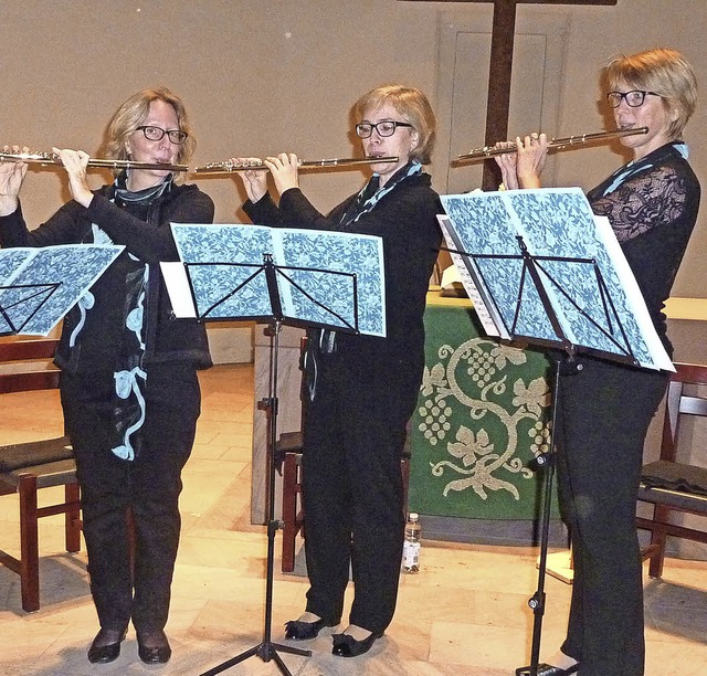 Das Trio &#8222;Eremitage&#8220; prse...ike Wettach-Weidemaier und Anke Palmer  | Foto: Karlernst Lauffer