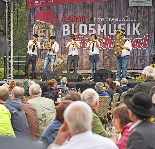 Highlight beim Open Air Konzert zum St...ar die Gruppe &#8222;Blechsach&#8220;.  | Foto: HTG