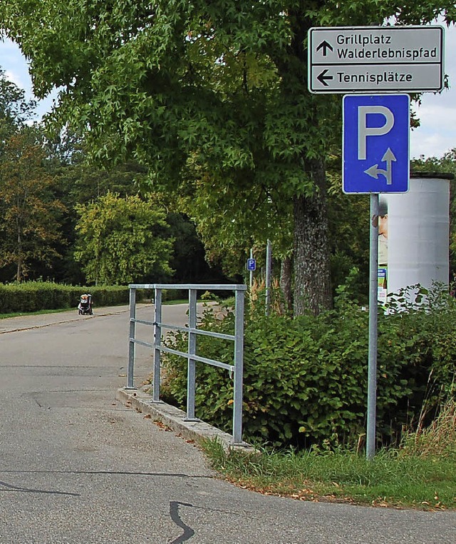 Kein Gehweg auf der Brcke ber den Viehweidweg.   | Foto: Pia Grttinger