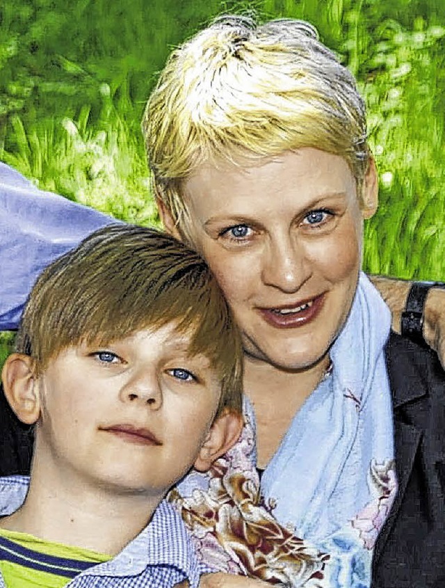 Die neue First Lady der Kreisstadt: Tanja Frank mit Sohn Julius   | Foto: ZVG