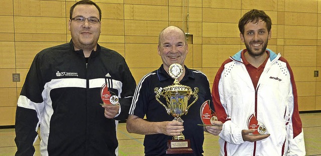 Sieger beim TTC Laufenburg: Bernhard B...rechts) vor Salko Alajbegovic (links).  | Foto: Monika Scheibengruber