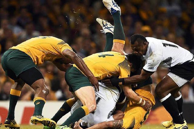 Fotos: Mnner, die bereinander herfallen – die Rugby-WM