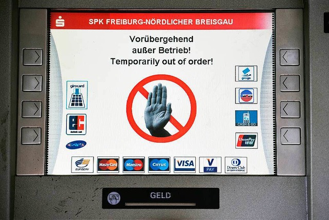 Ein BZ-Fotograf hat am Freitagvormitta...er Sparkasse in Freiburg aufgenommen.   | Foto: Thomas Kunz