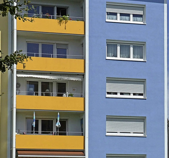 Die bestehenden Gebude an der Goethes...e Wohnbau gerade mit Auenliften aus.   | Foto: Ingrid Bhm-Jacob