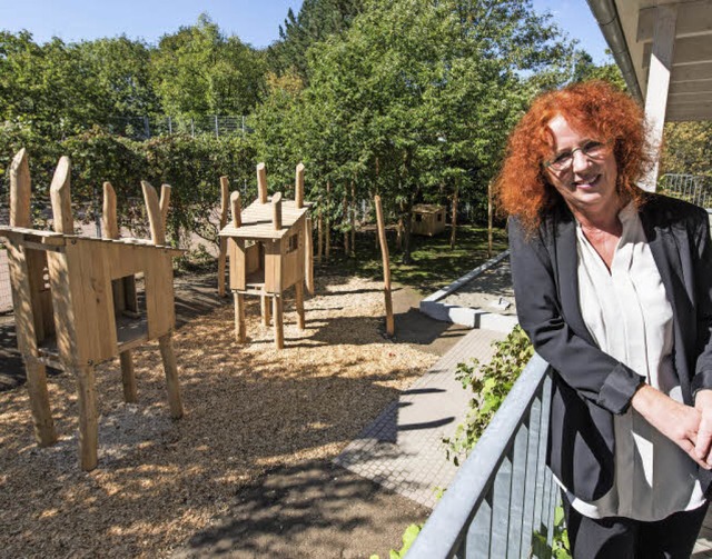 Kita-Violett-Leiterin Christine Hartma...ntwicklungsmglichkeiten bieten wird.   | Foto: Patrick Seeger